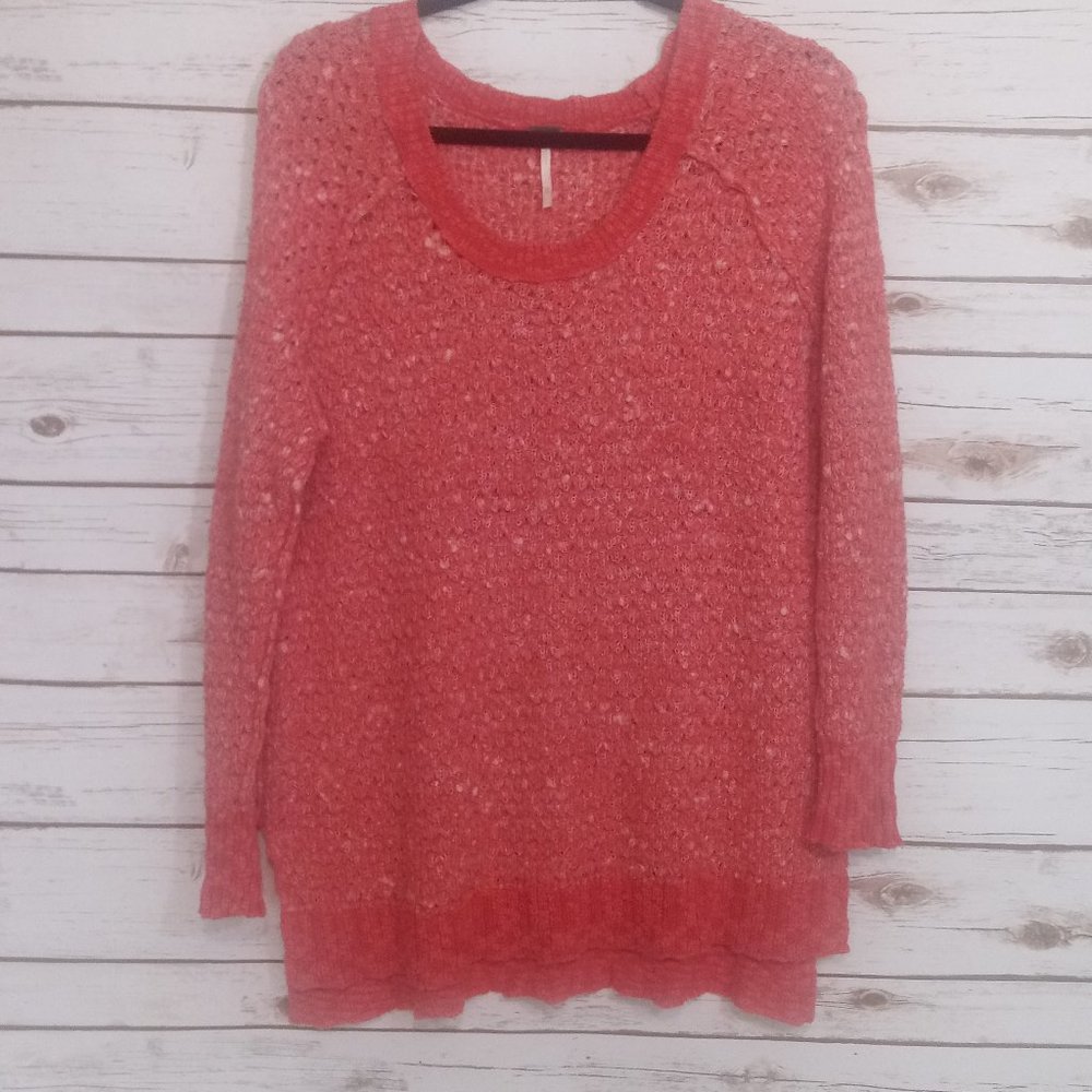 Free People Over Sized Scoop Neck Sweater Size XS - Picture 2 of 7